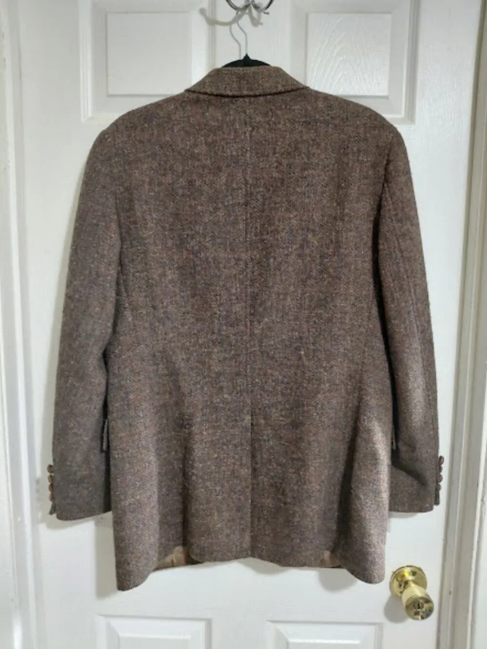 Vintage David Hunter Brown Multicolor Wool Tweed Classic Sports Coat Blazer 40R